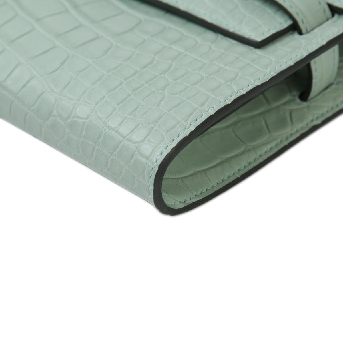 Unused ( Rank NS ) HERMÈS Kelly To Go Vert d’Eau (6U) Alligator Palladium hardware B (2023) - 11