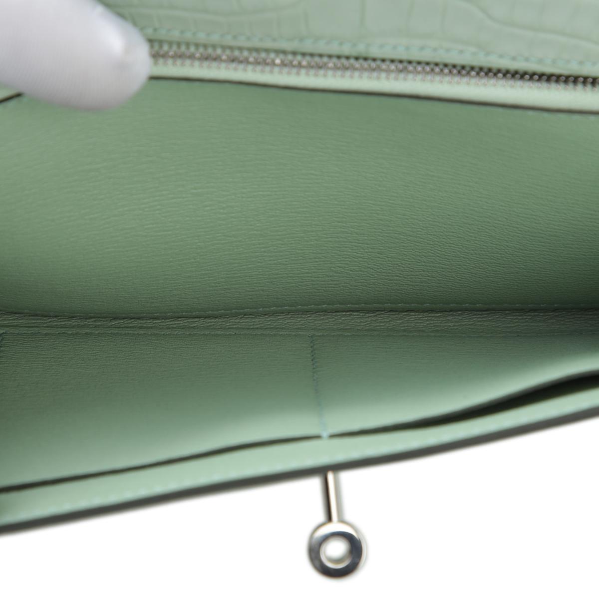 Unused ( Rank NS ) HERMÈS Kelly To Go Vert d’Eau (6U) Alligator Palladium hardware B (2023) - 14