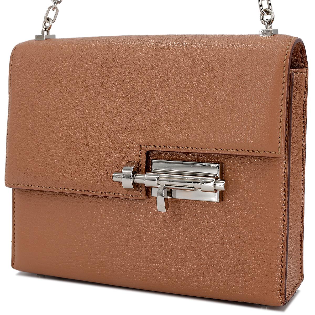 HERMÈS Verrou Mini shoulder bag in Quebracho Chevre leather with Palladium hardware - 2