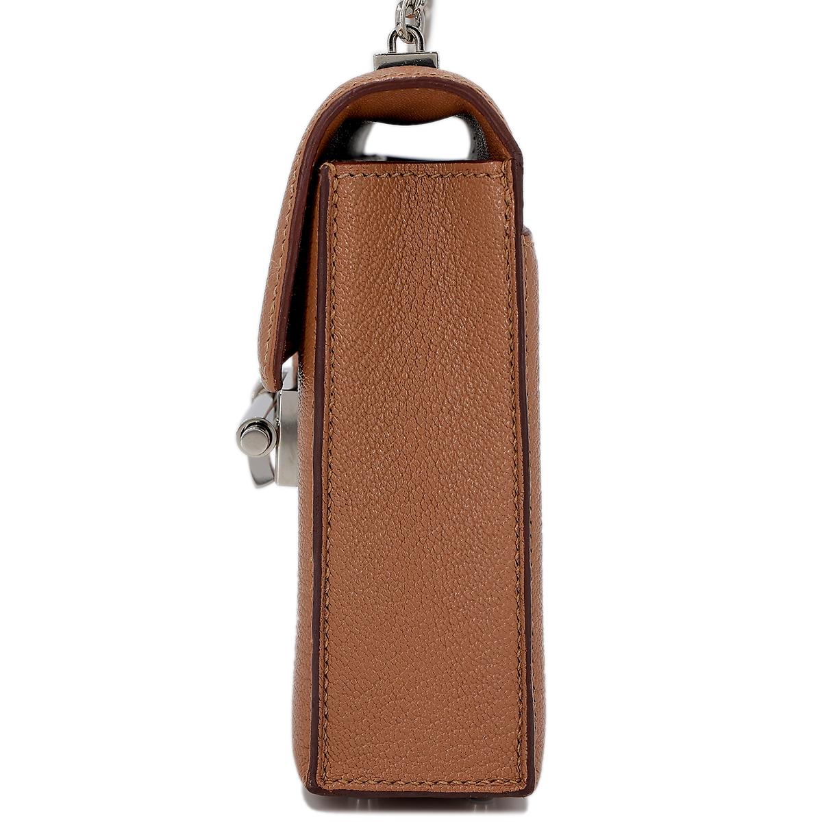 HERMÈS Verrou Mini shoulder bag in Quebracho Chevre leather with Palladium hardware - 4