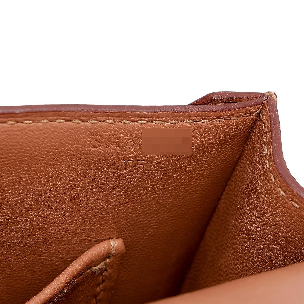 HERMÈS Verrou Mini shoulder bag in Quebracho Chevre leather with Palladium hardware - 21
