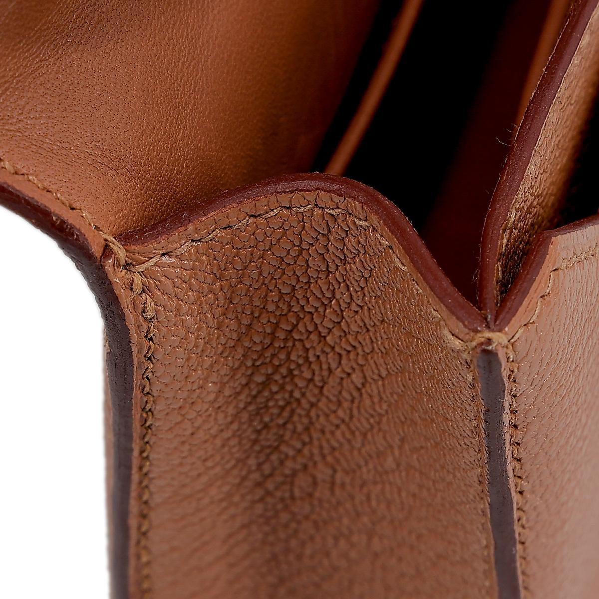 HERMÈS Verrou Mini shoulder bag in Quebracho Chevre leather with Palladium hardware - 22