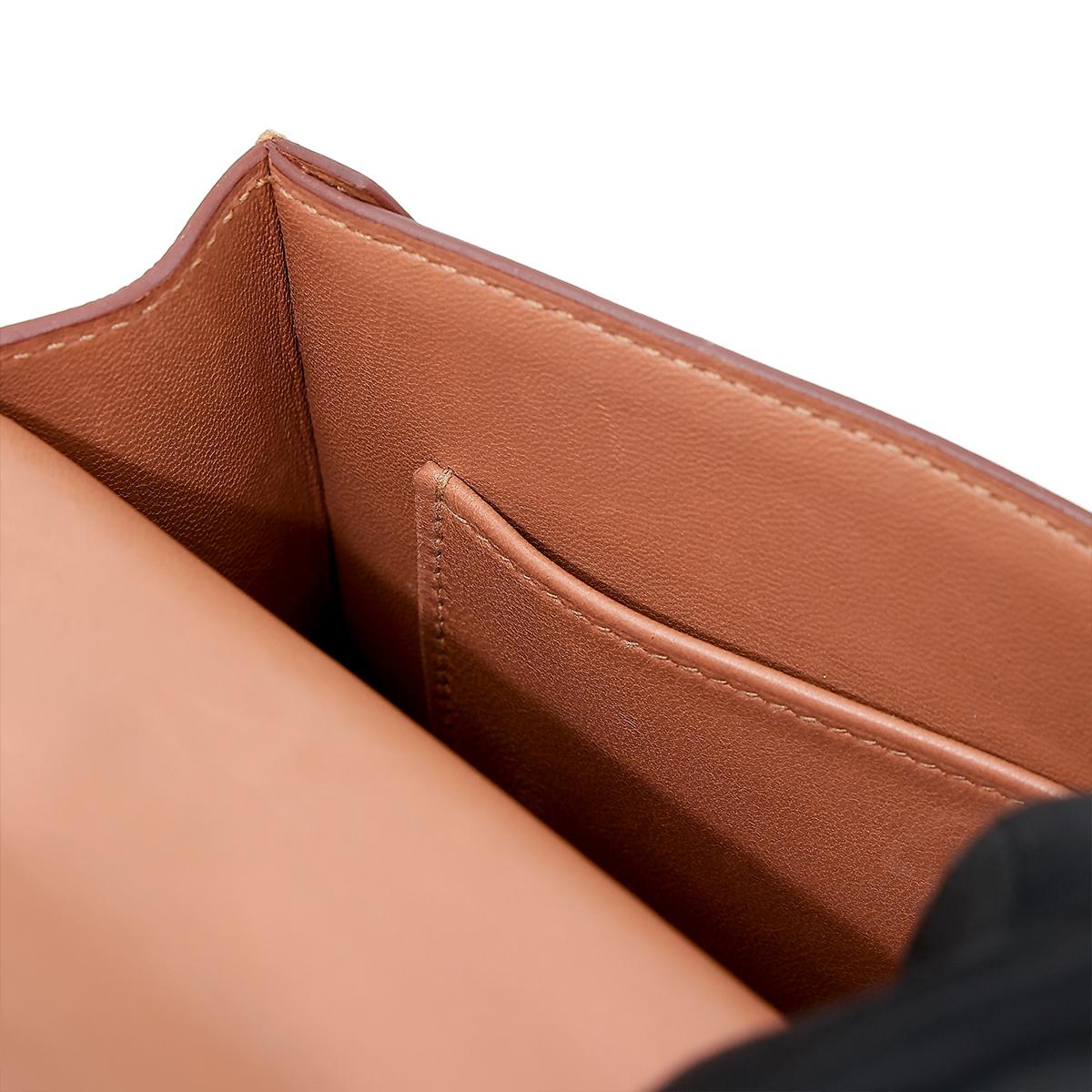 HERMÈS Verrou Mini shoulder bag in Quebracho Chevre leather with Palladium hardware - 25