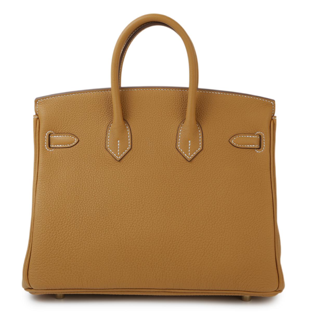HERMÈS Birkin 25 handbag in Natural Sable Togo leather with Gold hardware - 3