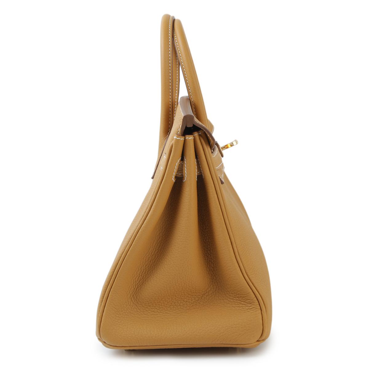 HERMÈS Birkin 25 handbag in Natural Sable Togo leather with Gold hardware - 5