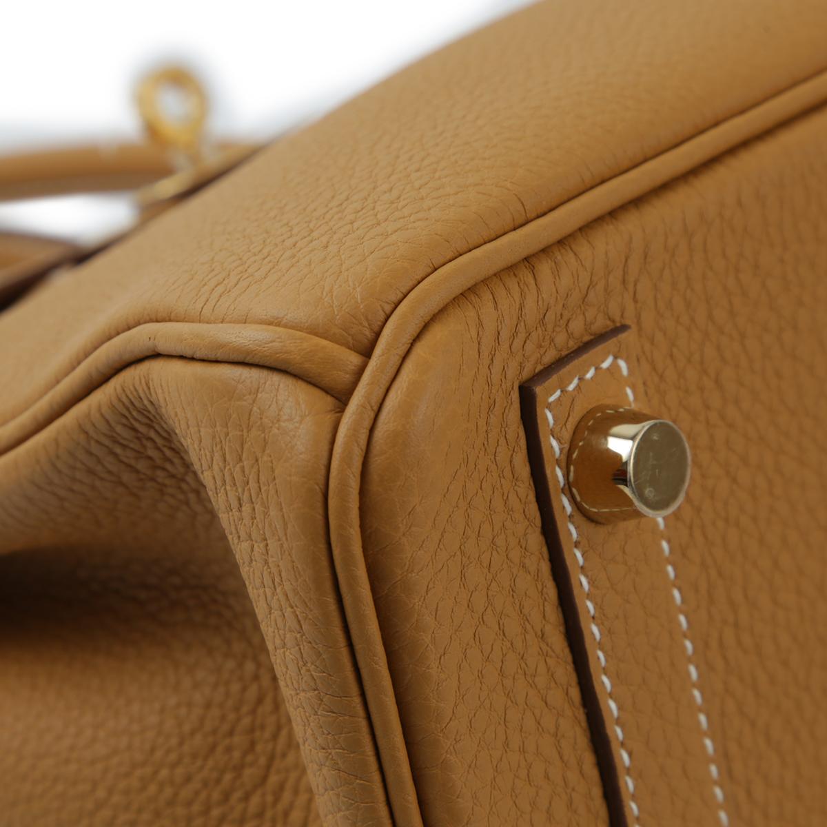 HERMÈS Birkin 25 handbag in Natural Sable Togo leather with Gold hardware - 8