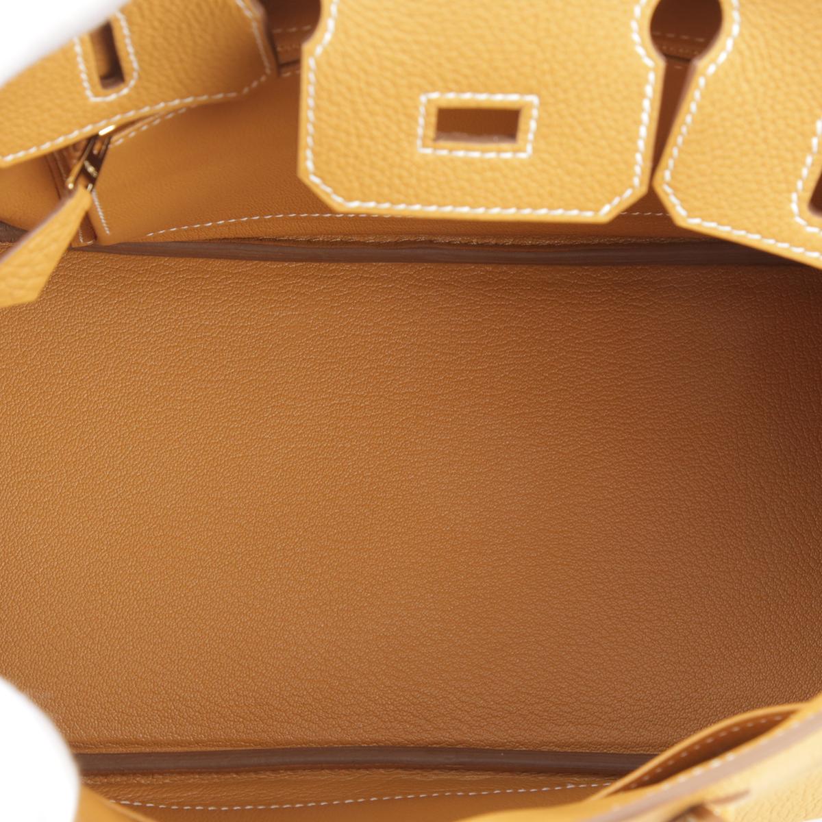 HERMÈS Birkin 25 handbag in Natural Sable Togo leather with Gold hardware - 14