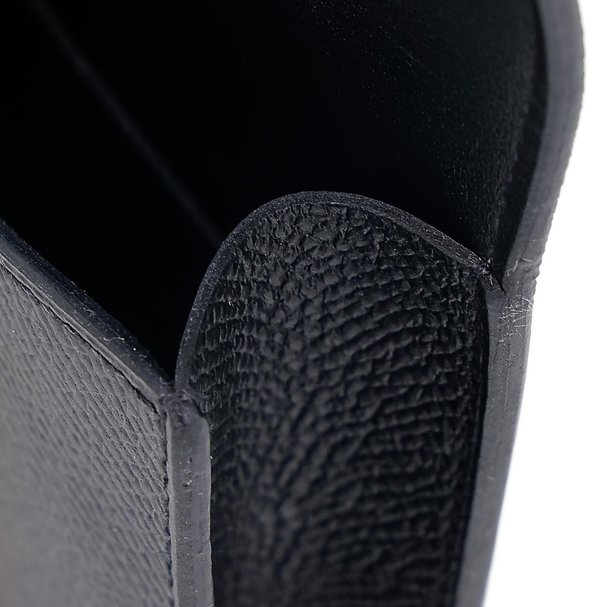 HERMÈS Constance Slim wallet in Black Epsom leather with Gold hardware - 16