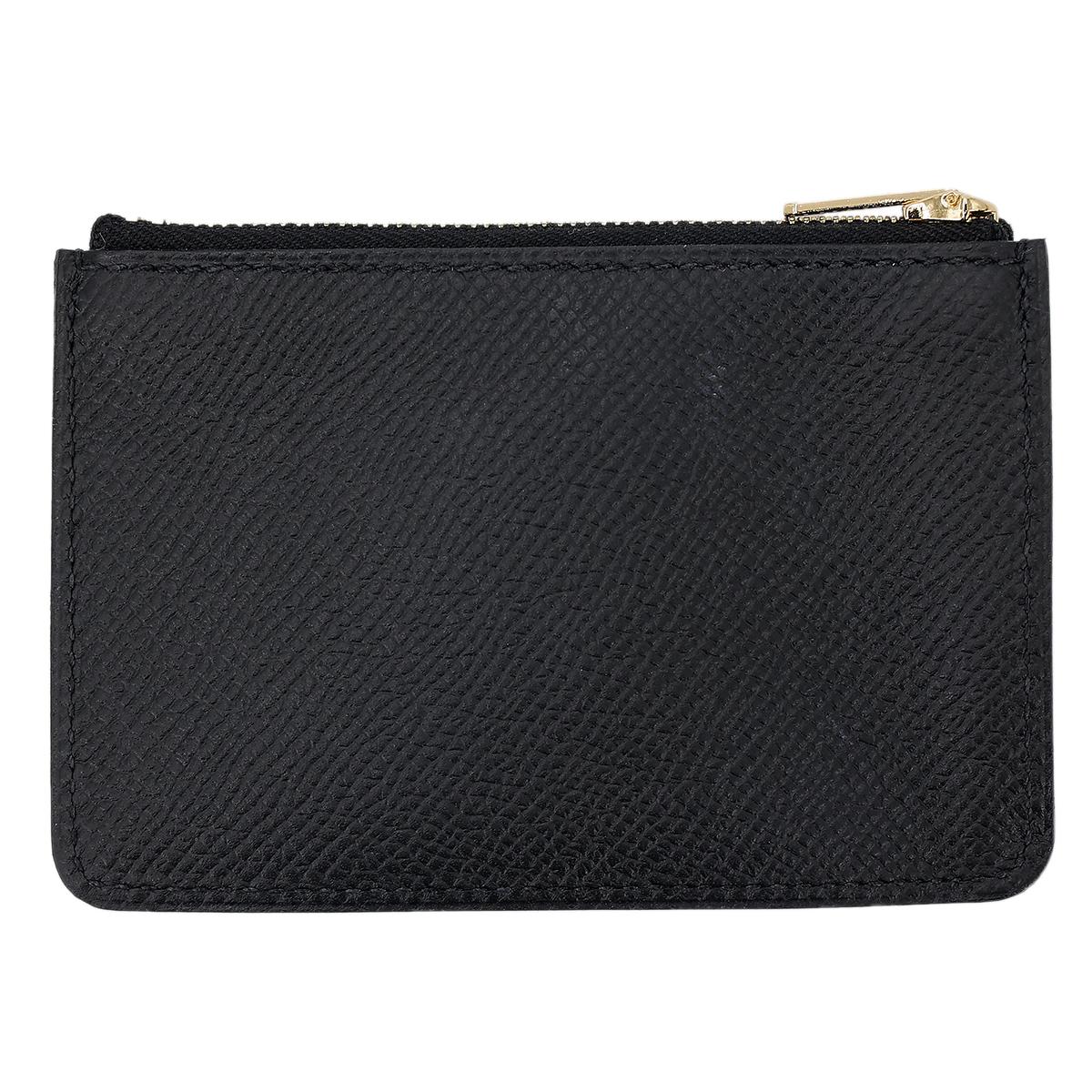 HERMÈS Constance Slim wallet in Black Epsom leather with Gold hardware - 19