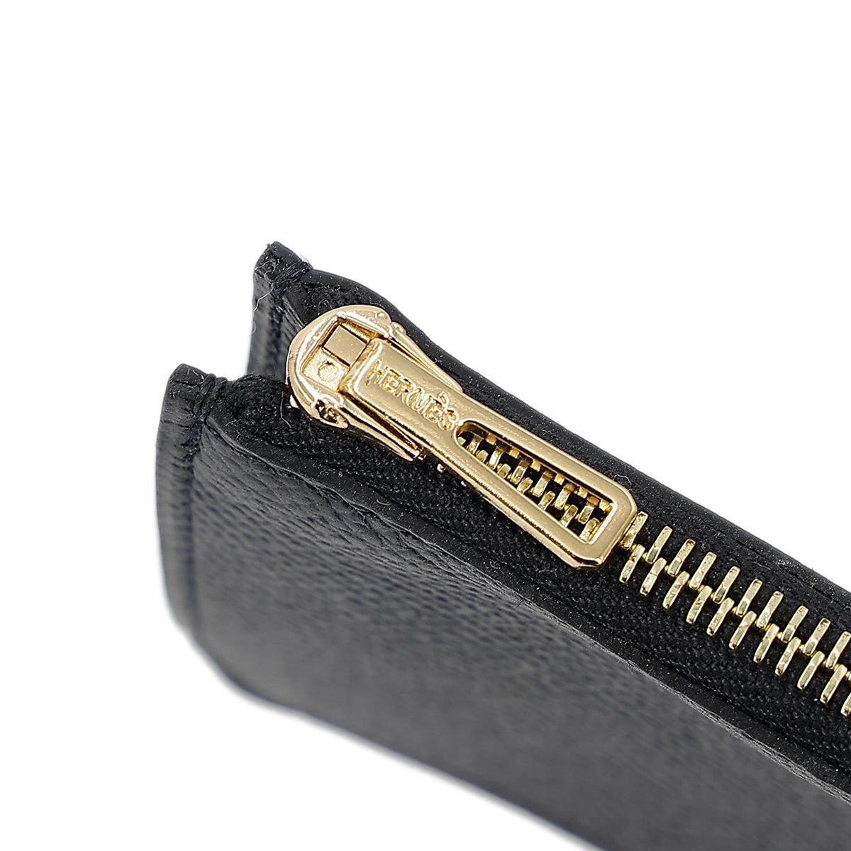 HERMÈS Constance Slim wallet in Black Epsom leather with Gold hardware - 22