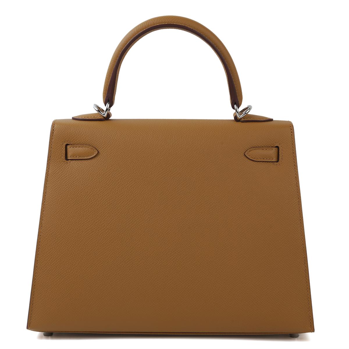 Brand New ( Rank N ) HERMÈS Kelly 25 Sesame (2S) Epsom Palladium hardware W (2024) - 3