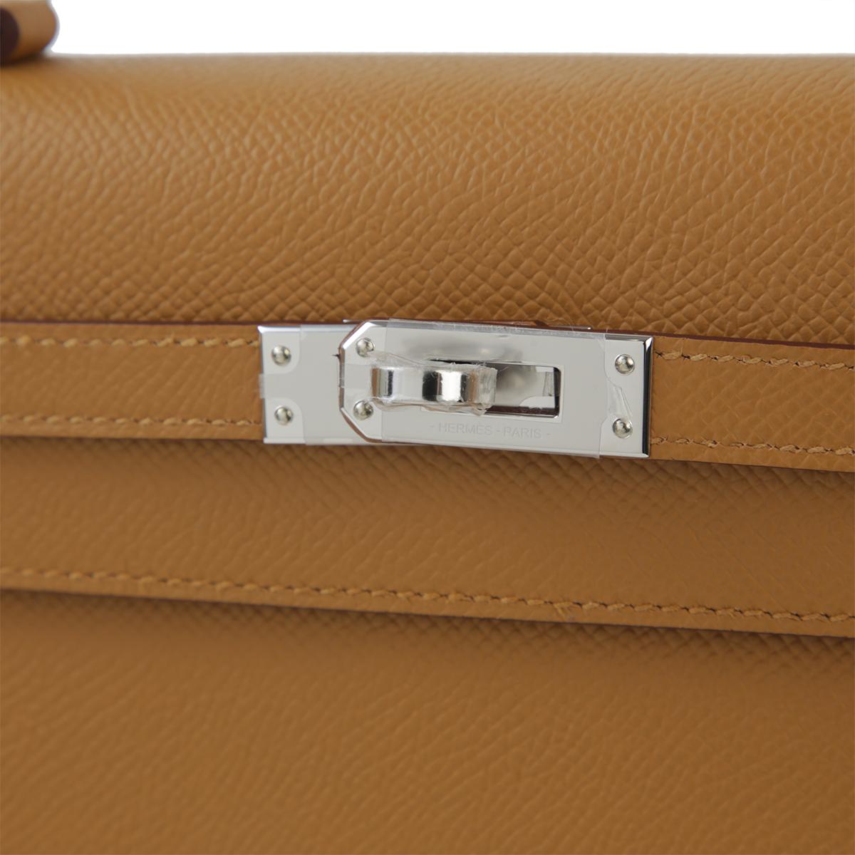Brand New ( Rank N ) HERMÈS Kelly 25 Sesame (2S) Epsom Palladium hardware W (2024) - 12