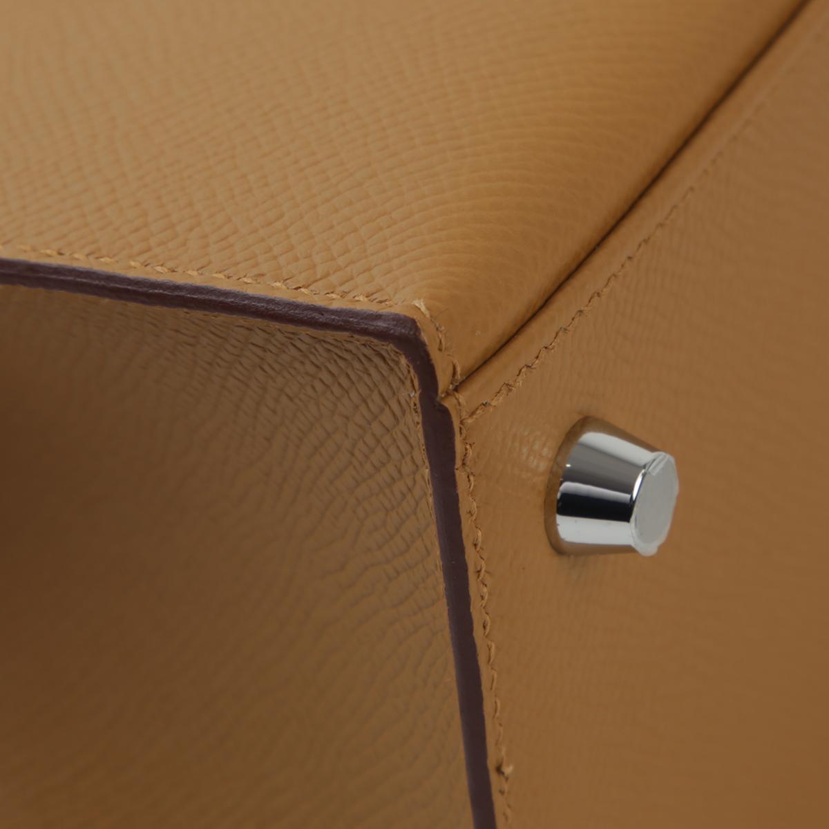 Brand New ( Rank N ) HERMÈS Kelly 25 Sesame (2S) Epsom Palladium hardware W (2024) - 8