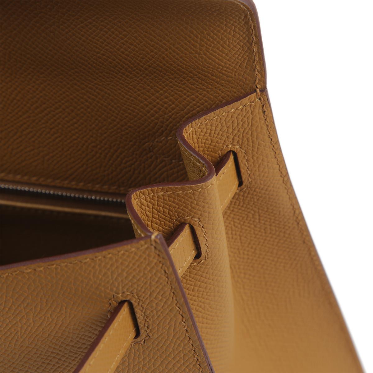 Brand New ( Rank N ) HERMÈS Kelly 25 Sesame (2S) Epsom Palladium hardware W (2024) - 15
