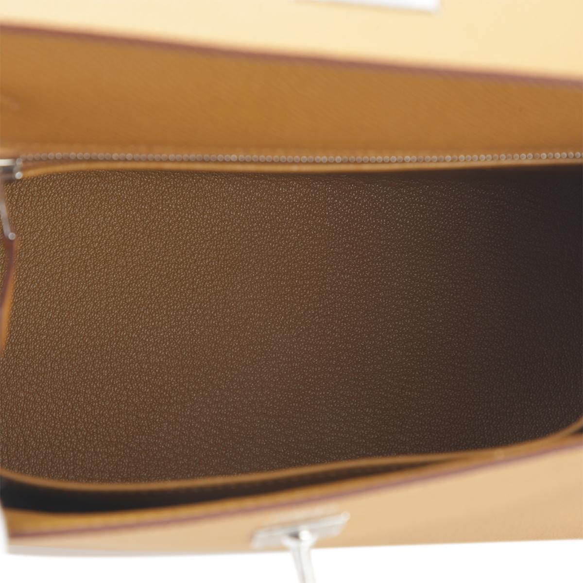 Brand New ( Rank N ) HERMÈS Kelly 25 Sesame (2S) Epsom Palladium hardware W (2024) - 14