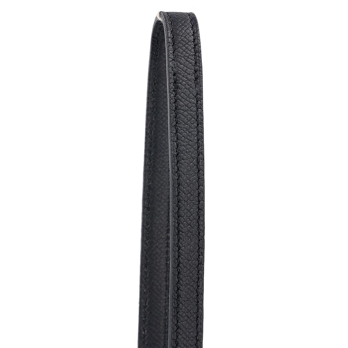 HERMÈS Constance Mini 19 shoulder bag in Black Epsom leather with Palladium hardware - 7