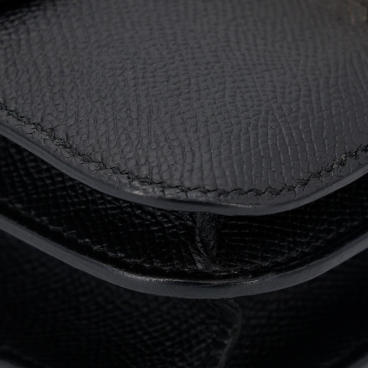 HERMÈS Constance Mini 19 shoulder bag in Black Epsom leather with Palladium hardware - 10