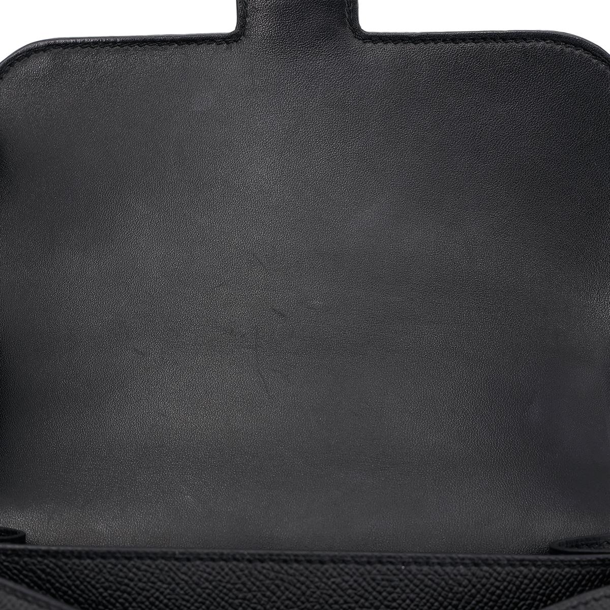 HERMÈS Constance Mini 19 shoulder bag in Black Epsom leather with Palladium hardware - 20
