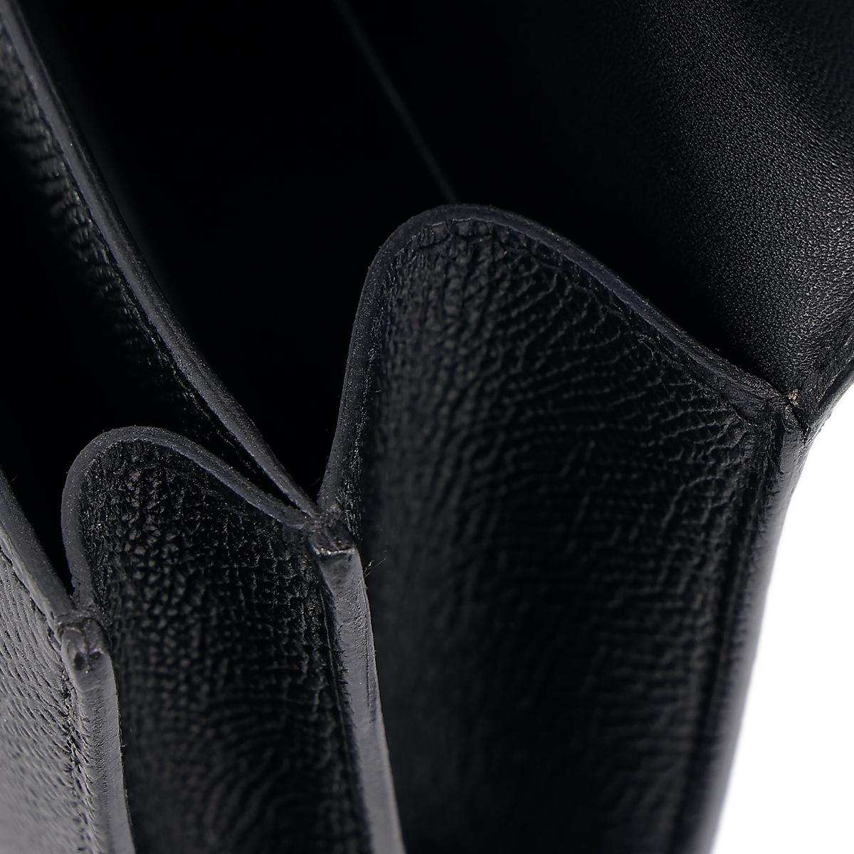 HERMÈS Constance Mini 19 shoulder bag in Black Epsom leather with Palladium hardware - 26