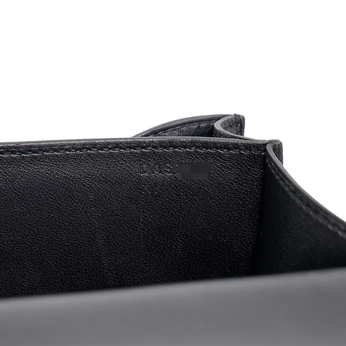 HERMÈS Constance Mini 19 shoulder bag in Black Epsom leather with Palladium hardware - 28