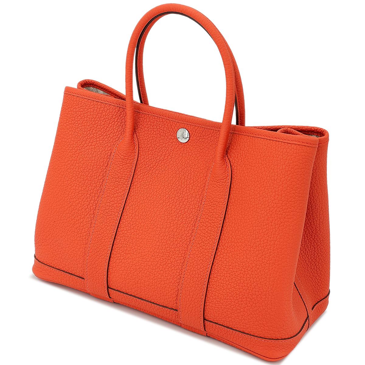HERMÈS Garden Party TPM handbag in Capucine Negonda leather with Palladium hardware - 2