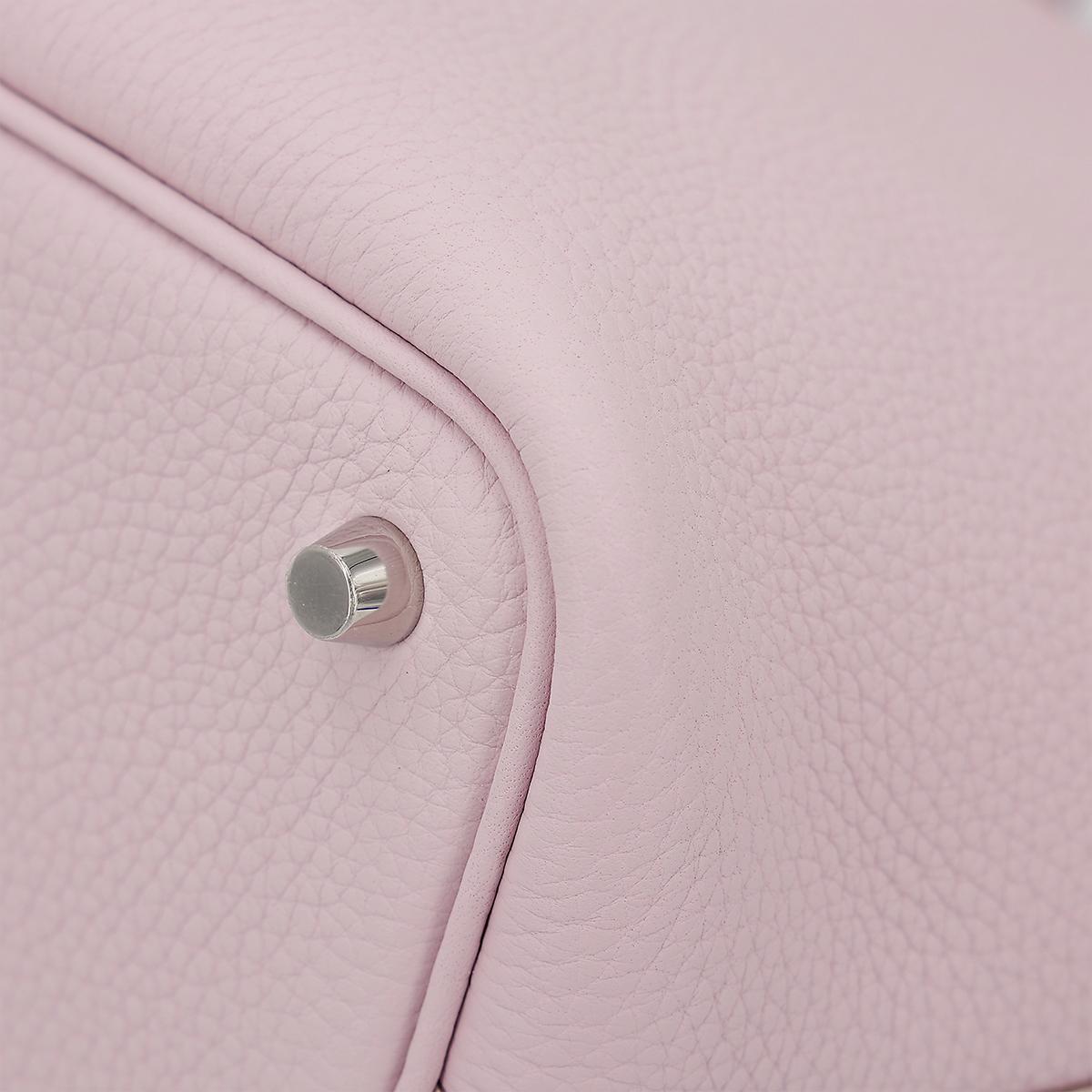 Brand New ( Rank N ) HERMÈS Picotin Lock PM Mauve Pale (09) Clemence Palladium hardware - 9