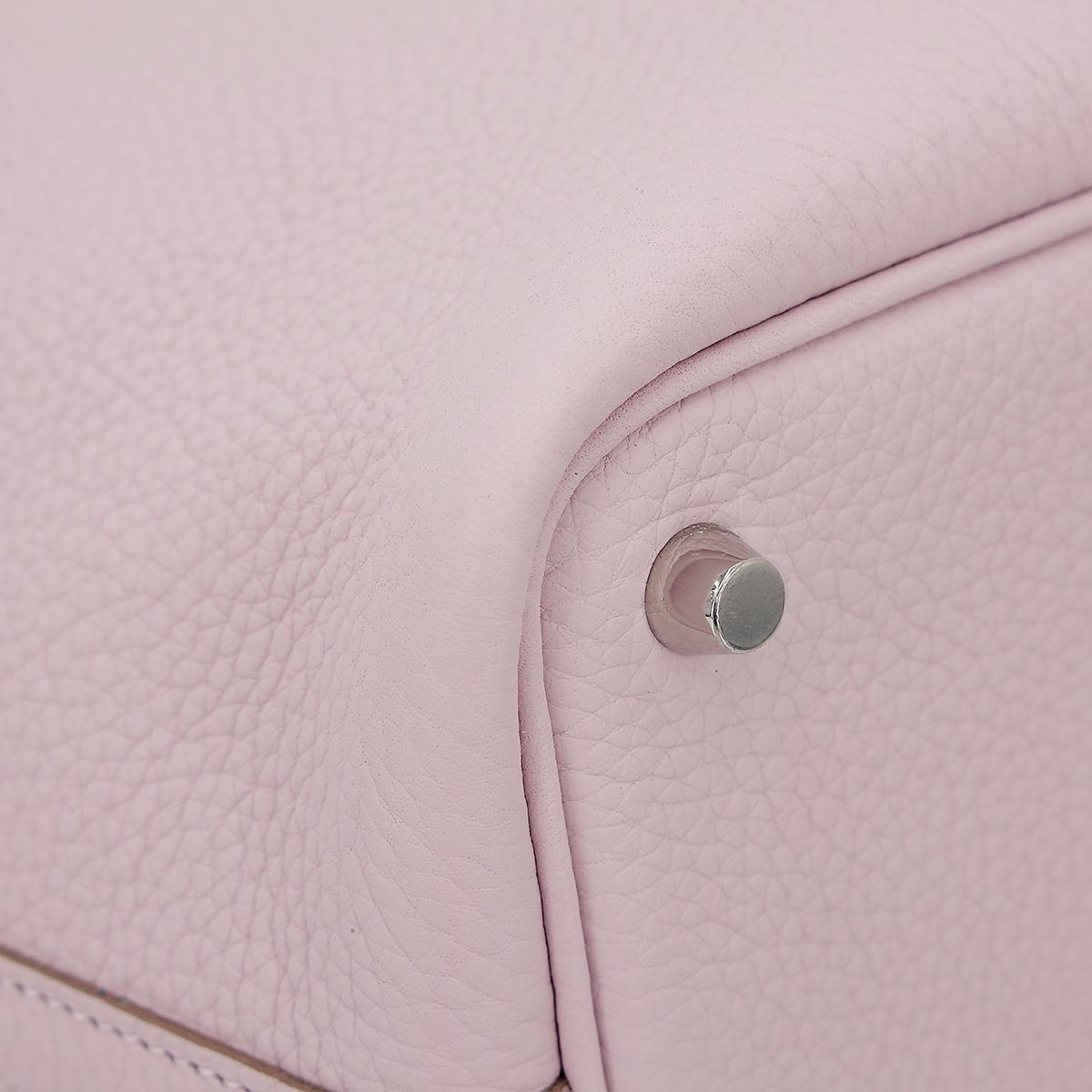 Brand New ( Rank N ) HERMÈS Picotin Lock PM Mauve Pale (09) Clemence Palladium hardware - 10