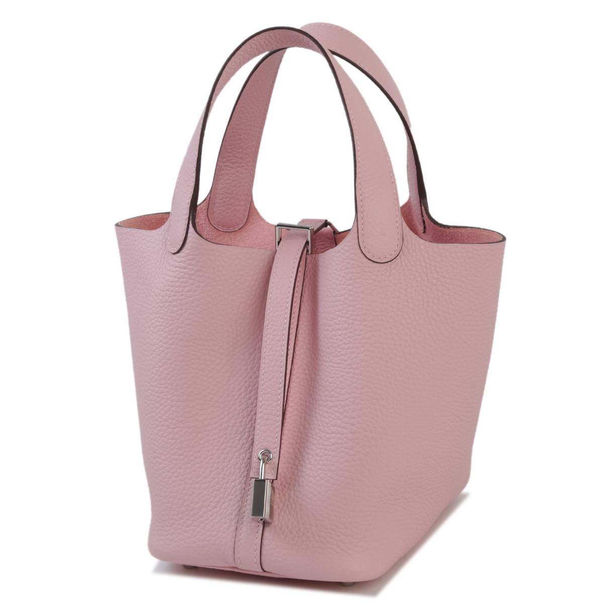Unused ( Rank NS ) HERMÈS Picotin Lock PM Rose Sakura (3Q) Clemence Palladium hardware B (2023) - 2