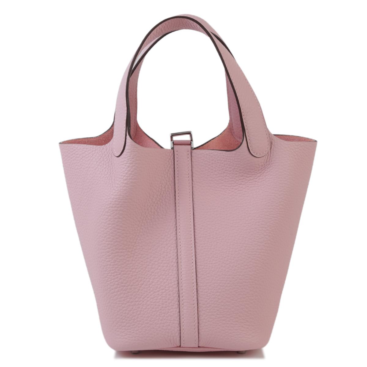 Unused ( Rank NS ) HERMÈS Picotin Lock PM Rose Sakura (3Q) Clemence Palladium hardware B (2023) - 3