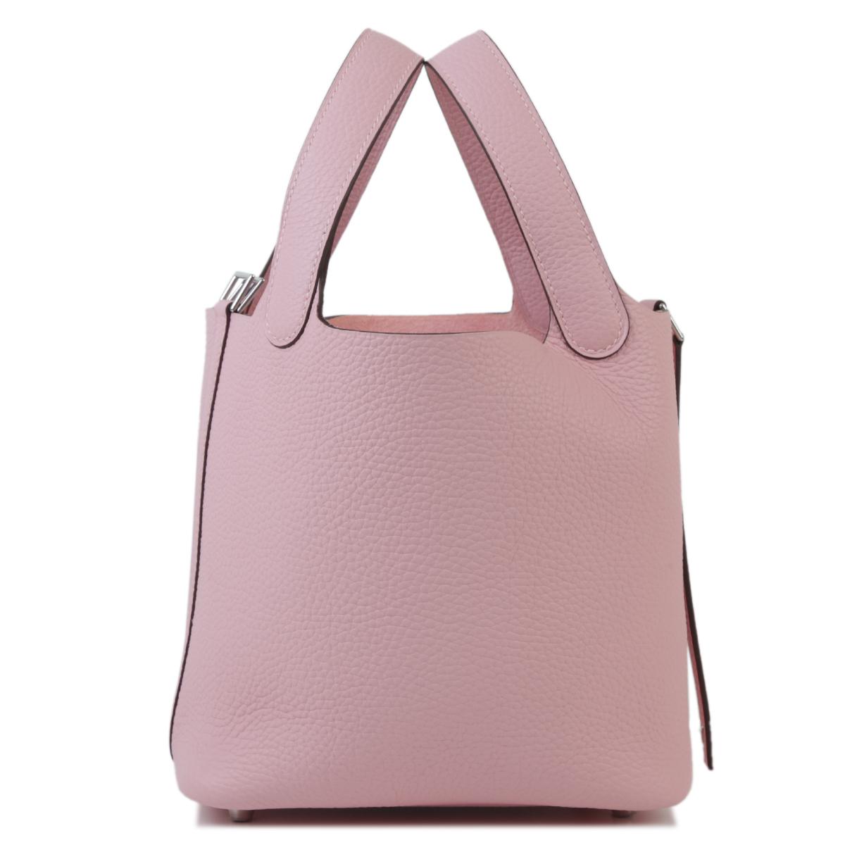 Unused ( Rank NS ) HERMÈS Picotin Lock PM Rose Sakura (3Q) Clemence Palladium hardware B (2023) - 4