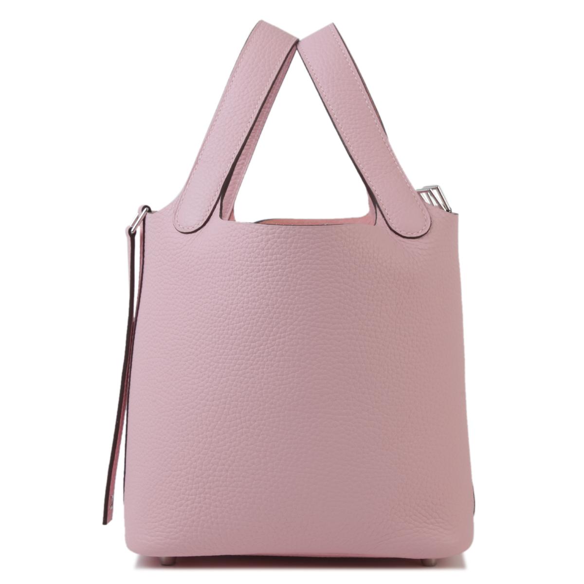 Unused ( Rank NS ) HERMÈS Picotin Lock PM Rose Sakura (3Q) Clemence Palladium hardware B (2023) - 5