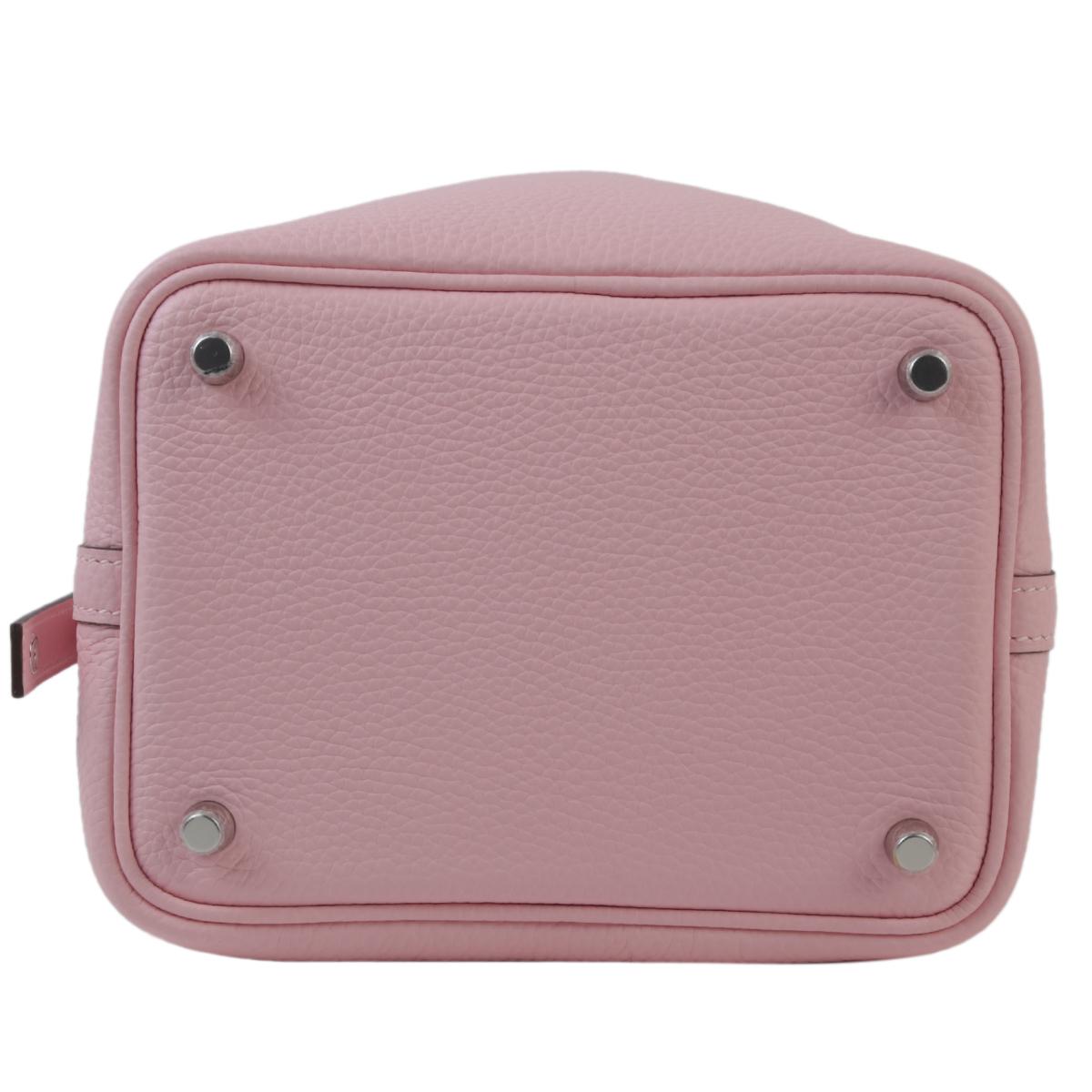Unused ( Rank NS ) HERMÈS Picotin Lock PM Rose Sakura (3Q) Clemence Palladium hardware B (2023) - 7