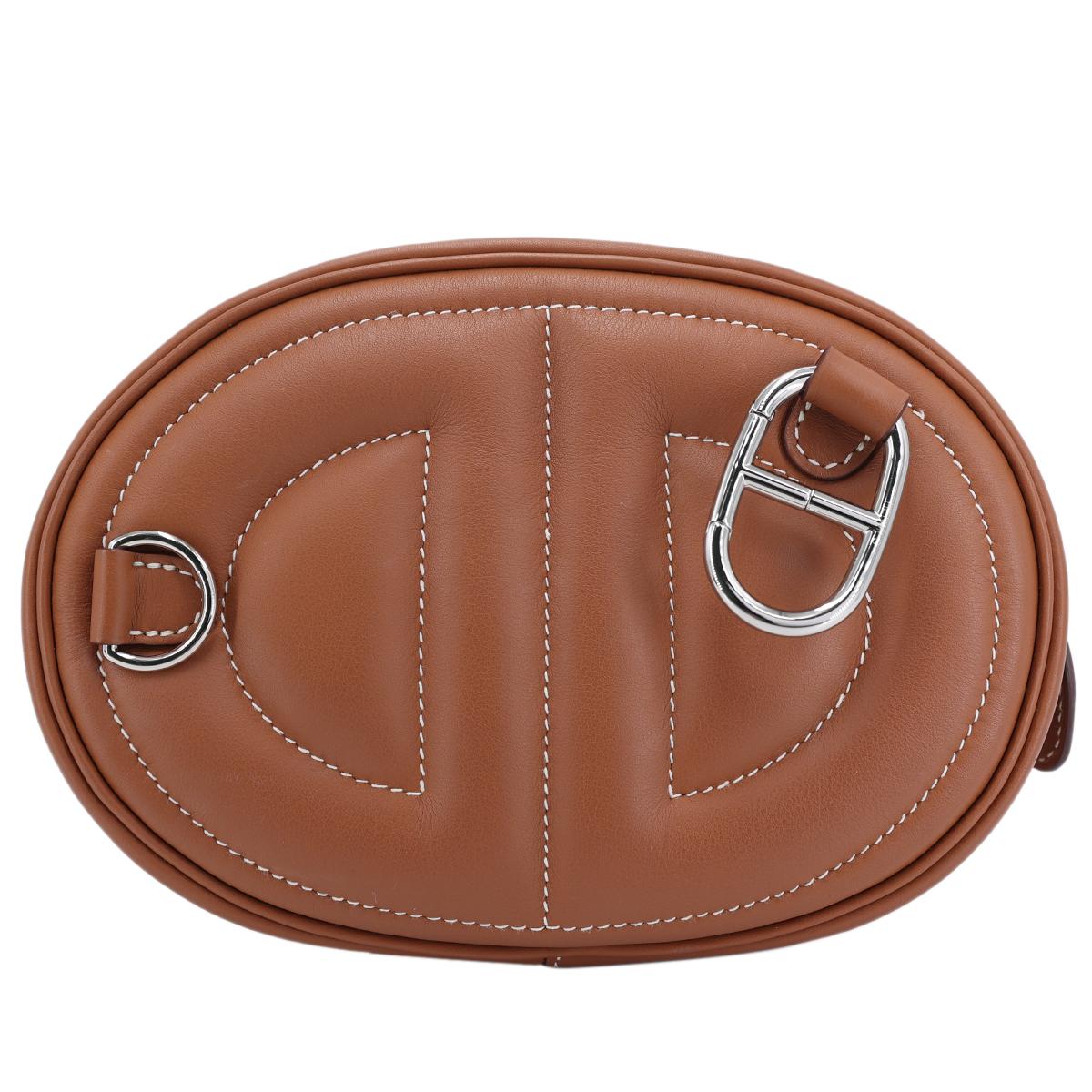 Excellent ( Rank SA ) HERMÈS In The Loop belt bag Gold (37) Swift Palladium hardware Z (2021) - 3