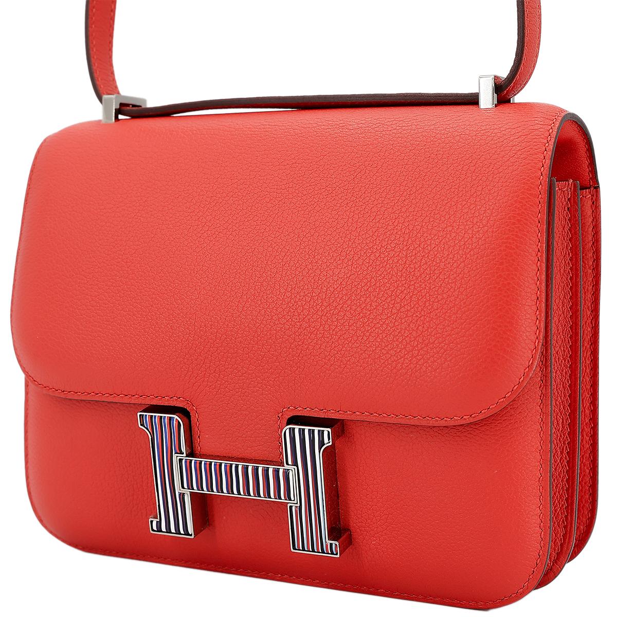 Very Good ( Rank A) HERMÈS Constance Mini Rose Jaipur (T5) Evercolor Enamel hardware C (2018) - 4