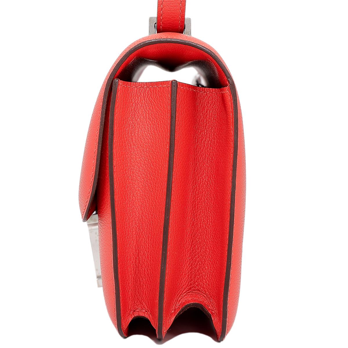 Very Good ( Rank A) HERMÈS Constance Mini Rose Jaipur (T5) Evercolor Enamel hardware C (2018) - 5