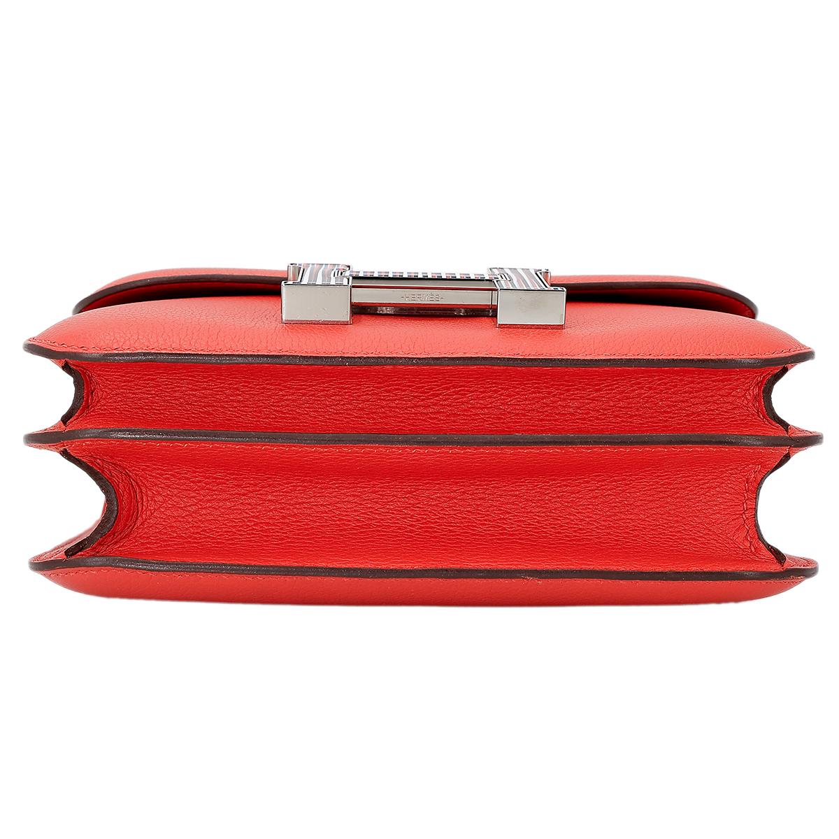 Very Good ( Rank A) HERMÈS Constance Mini Rose Jaipur (T5) Evercolor Enamel hardware C (2018) - 10