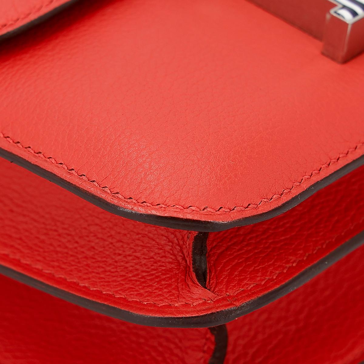 Very Good ( Rank A) HERMÈS Constance Mini Rose Jaipur (T5) Evercolor Enamel hardware C (2018) - 11
