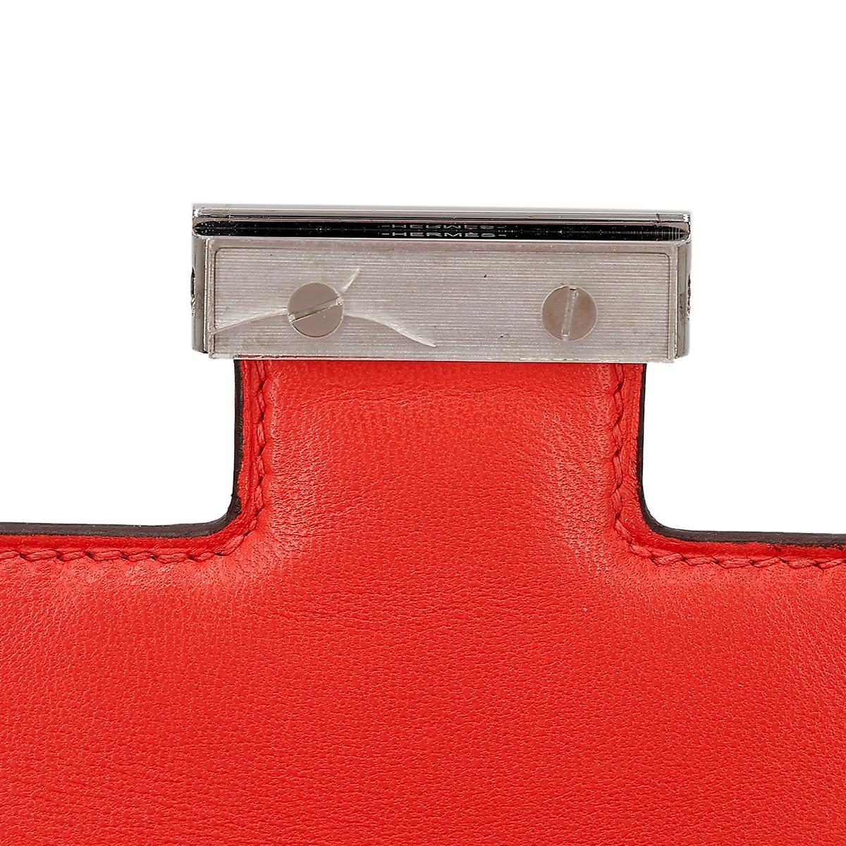 Very Good ( Rank A) HERMÈS Constance Mini Rose Jaipur (T5) Evercolor Enamel hardware C (2018) - 17