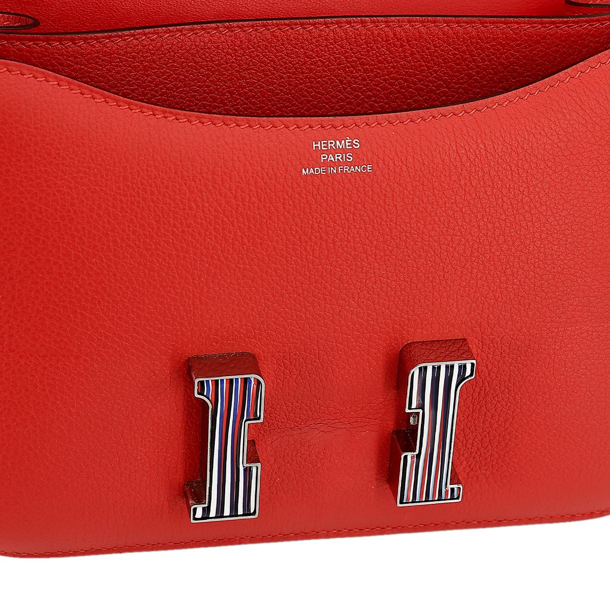 Very Good ( Rank A) HERMÈS Constance Mini Rose Jaipur (T5) Evercolor Enamel hardware C (2018) - 18