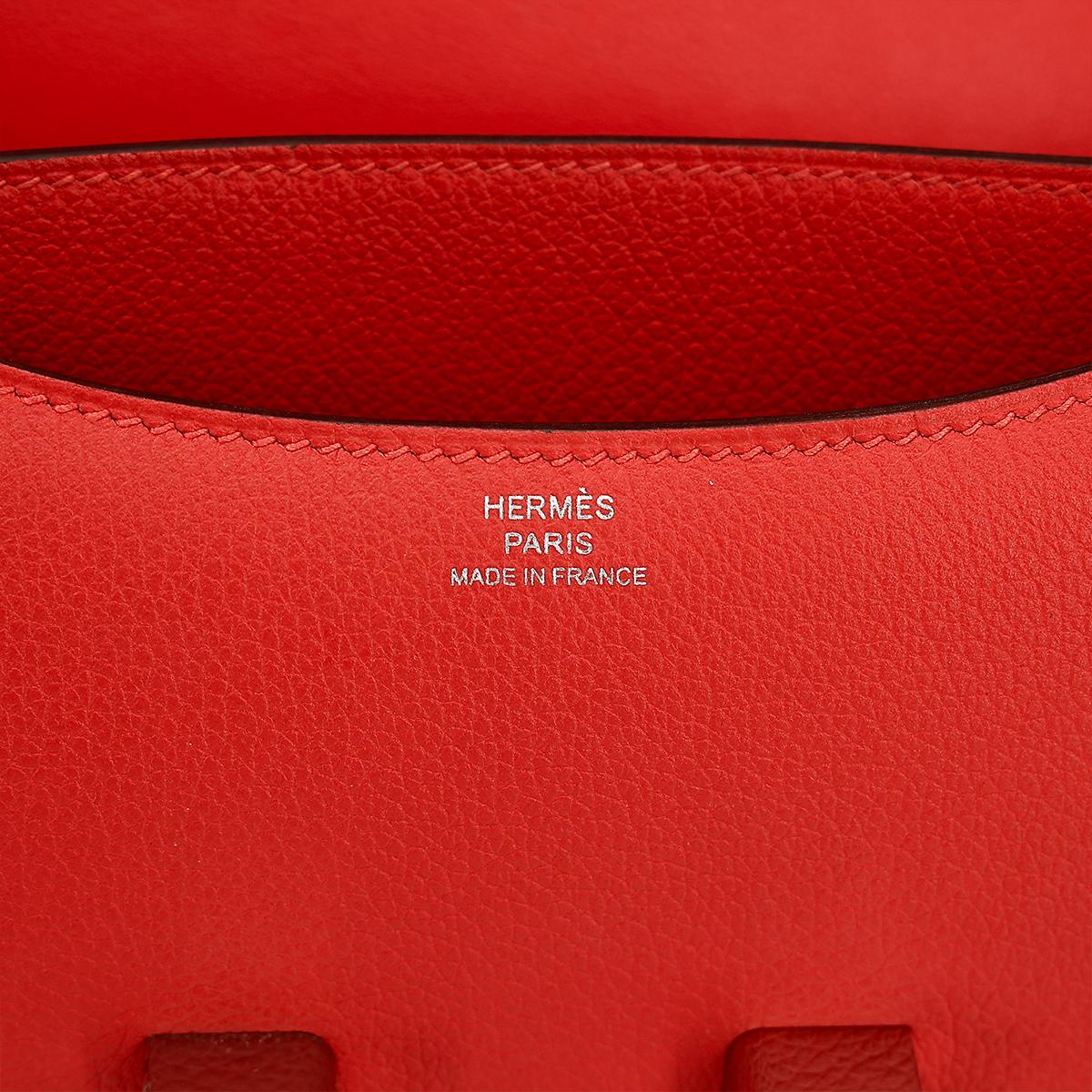 Very Good ( Rank A) HERMÈS Constance Mini Rose Jaipur (T5) Evercolor Enamel hardware C (2018) - 19