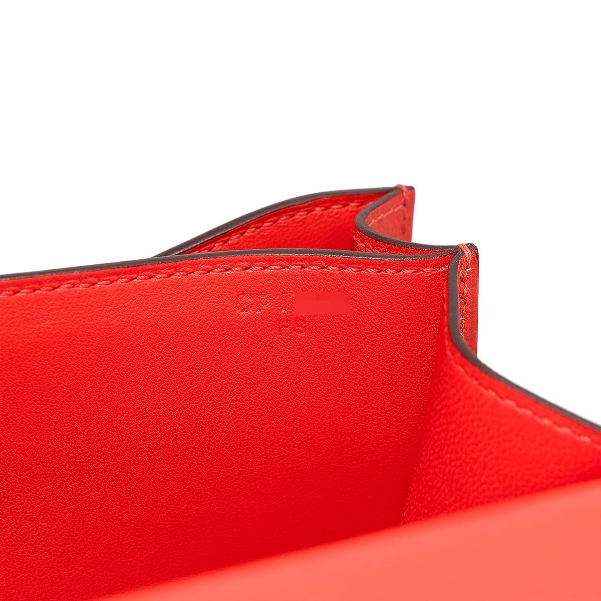 Very Good ( Rank A) HERMÈS Constance Mini Rose Jaipur (T5) Evercolor Enamel hardware C (2018) - 25