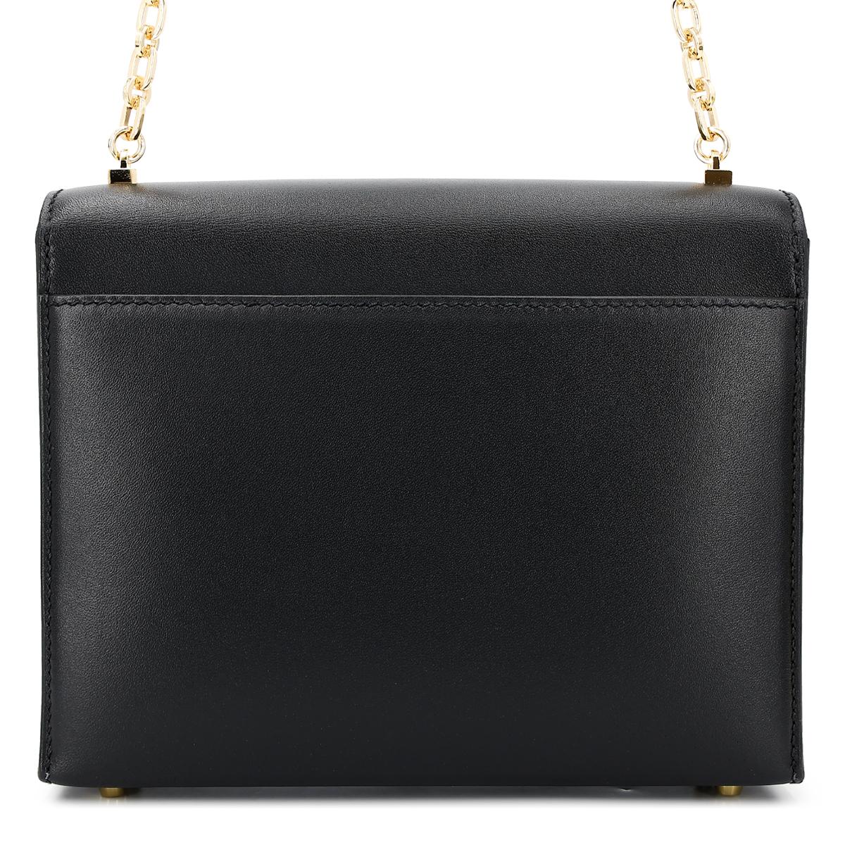 Very Good ( Rank A) HERMÈS Verrou Mini Black (89) Tadelakt Permabrass hardware Z (2021) - 3