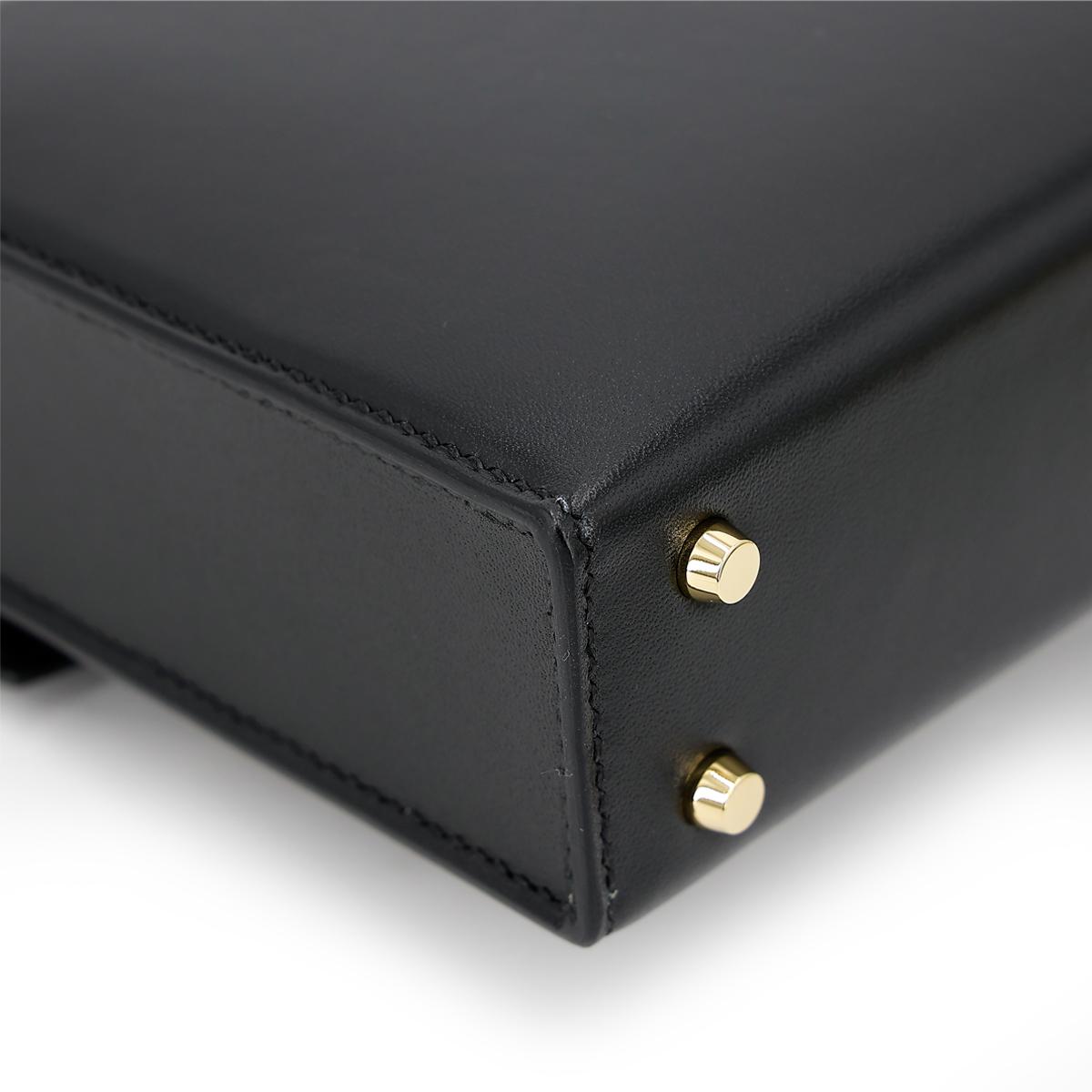 Very Good ( Rank A) HERMÈS Verrou Mini Black (89) Tadelakt Permabrass hardware Z (2021) - 10