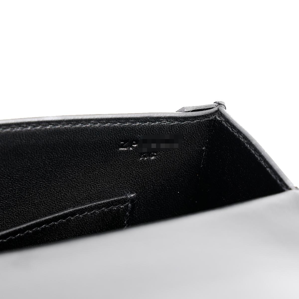 Very Good ( Rank A) HERMÈS Verrou Mini Black (89) Tadelakt Permabrass hardware Z (2021) - 24