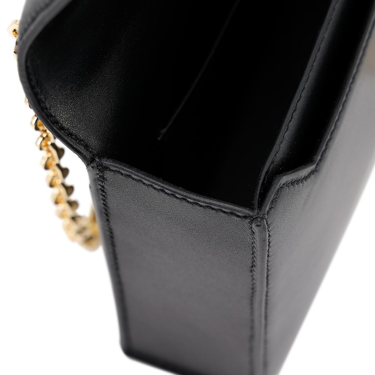 Very Good ( Rank A) HERMÈS Verrou Mini Black (89) Tadelakt Permabrass hardware Z (2021) - 23