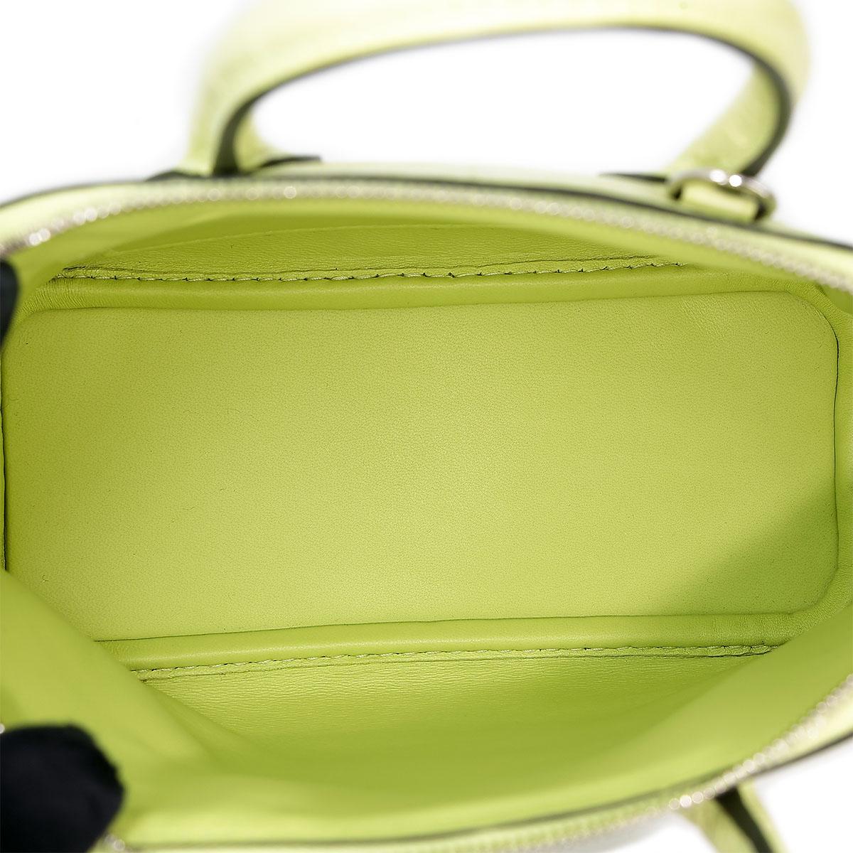 Brand New ( Rank N ) HERMÈS Mini Bolide 1923 Jaune Bourgeon (R9) Matte Alligator Palladium hardware B (2023) - 13
