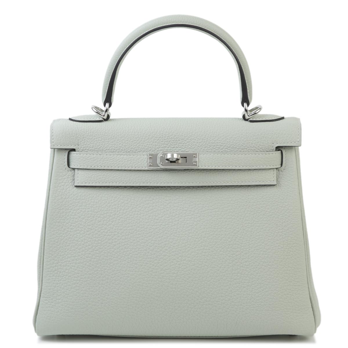 Brand New ( Rank N ) HERMÈS Kelly 25 Gris Neve (0W) Togo Palladium hardware B (2023) - 1