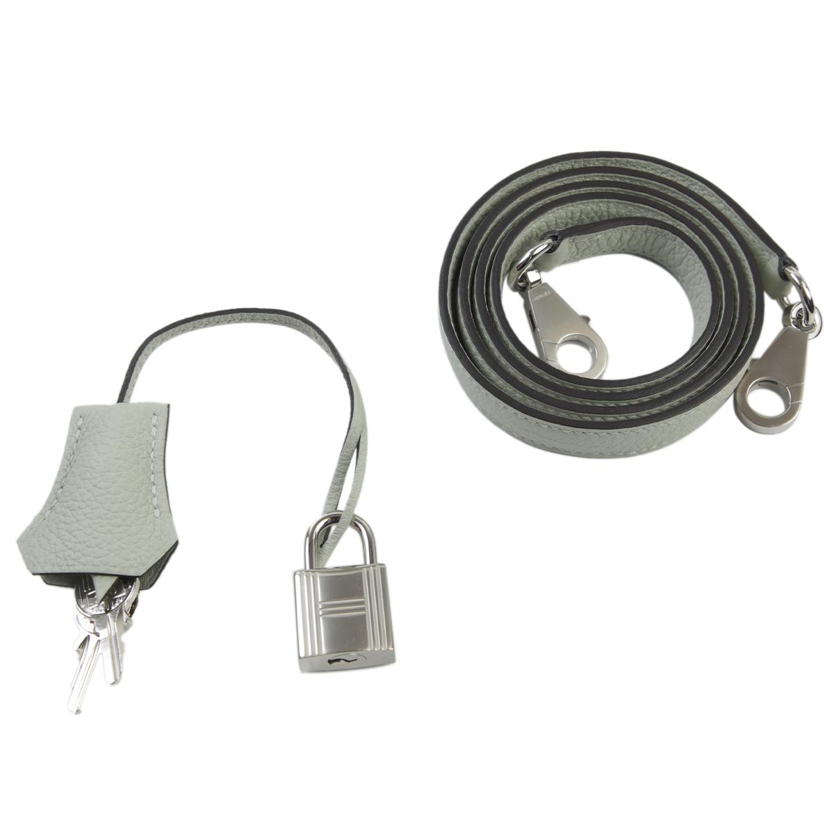 Brand New ( Rank N ) HERMÈS Kelly 25 Gris Neve (0W) Togo Palladium hardware B (2023) - 18