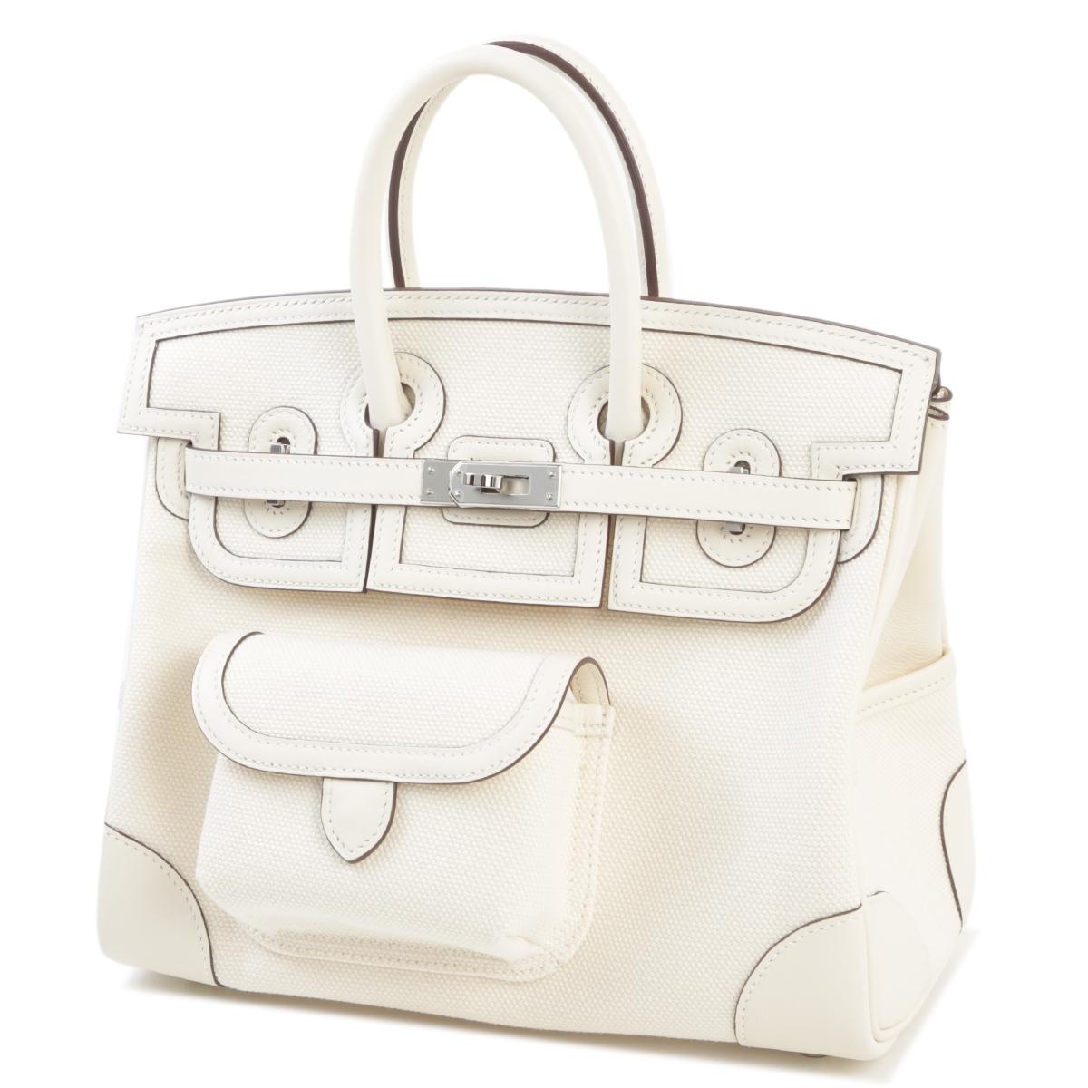 Unused ( Rank NS ) HERMÈS Limited Edition Birkin Cargo 25 Nata (I2) Swift Toile H Palladium hardware Z (2021) - 2