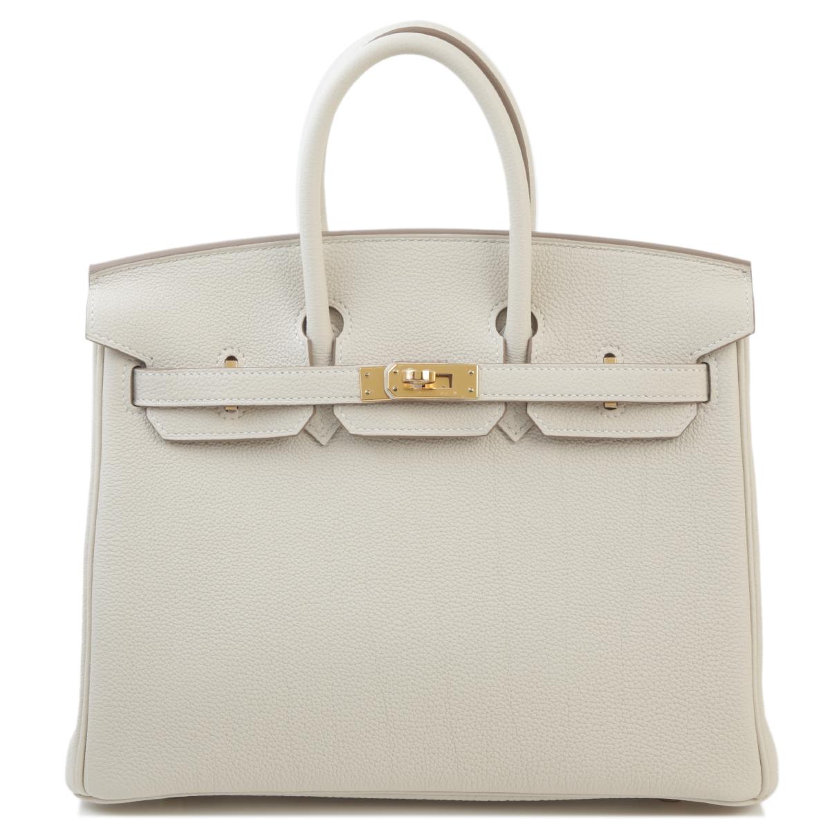 Brand New ( Rank N ) HERMÈS Birkin 25 Craie (10) Togo Gold hardware W (2024) - 1